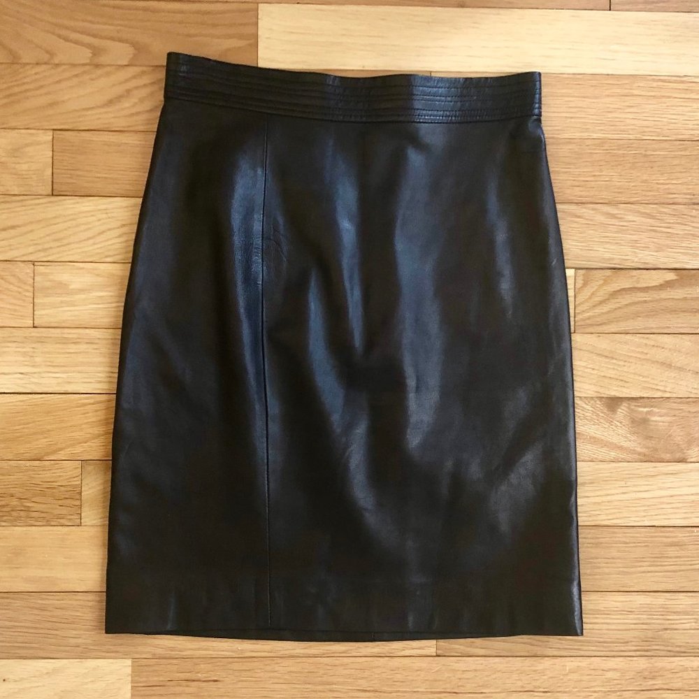 Narciso Rodriguez Leather Skirt (black)